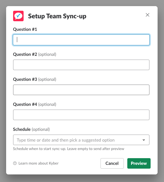 Team Sycn-up creation